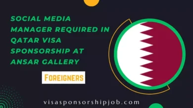 Social Media Manager Required in Qatar Visa Sponsorship at Ansar Gallery