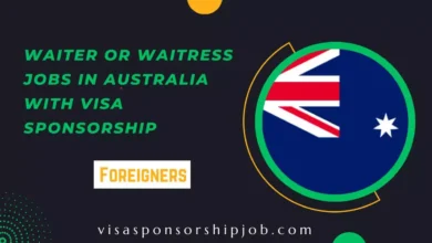 Waiter or Waitress Jobs in Australia with Visa Sponsorship