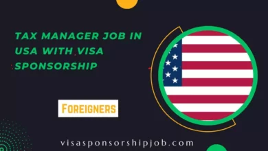 Tax Manager Job In USA with Visa Sponsorship