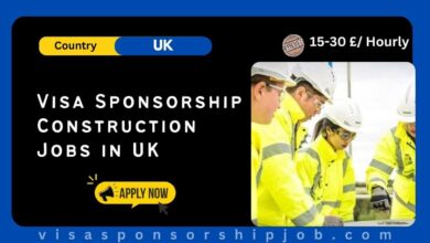 Visa Sponsorship Construction Jobs in UK