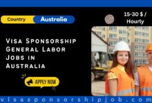 Visa Sponsorship General Labor Jobs in Australia