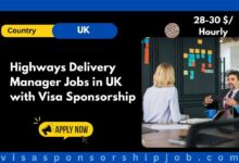 Highways Delivery Manager Jobs in UK with Visa Sponsorship