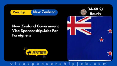 New Zealand Government Visa Sponsorship Jobs For Foreigners