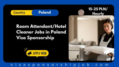 Room Attendant/Hotel Cleaner Jobs in Poland Visa Sponsorship