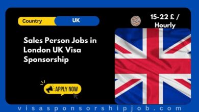 Sales Person Jobs in London UK Visa Sponsorship