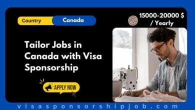Tailor Jobs in Canada with Visa Sponsorship