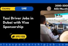 Taxi Driver Jobs in Dubai with Visa Sponsorship