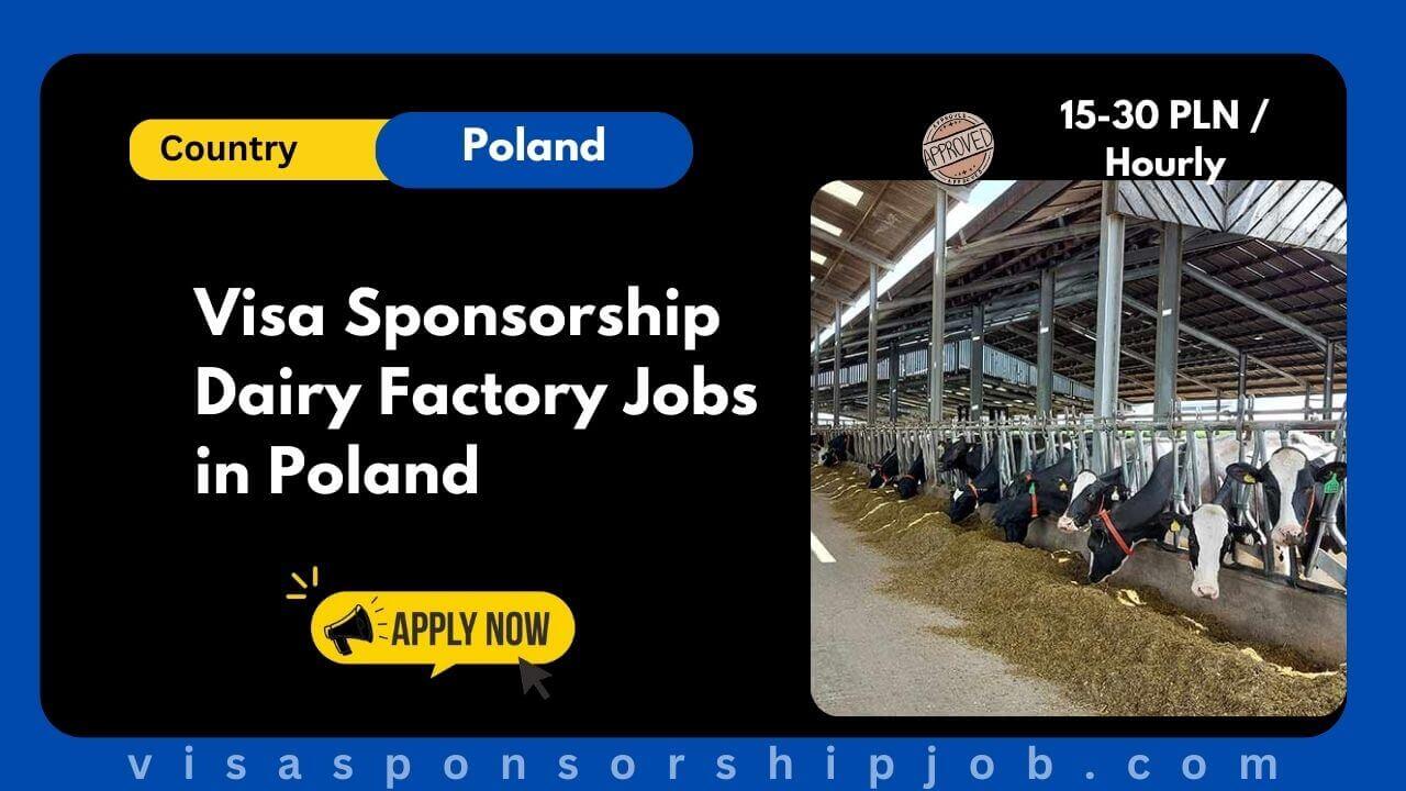 Visa Sponsorship Dairy Factory Jobs in Poland