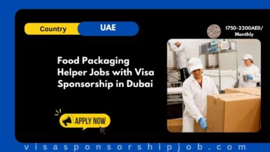 Food Packaging Helper Jobs with Visa Sponsorship in Dubai