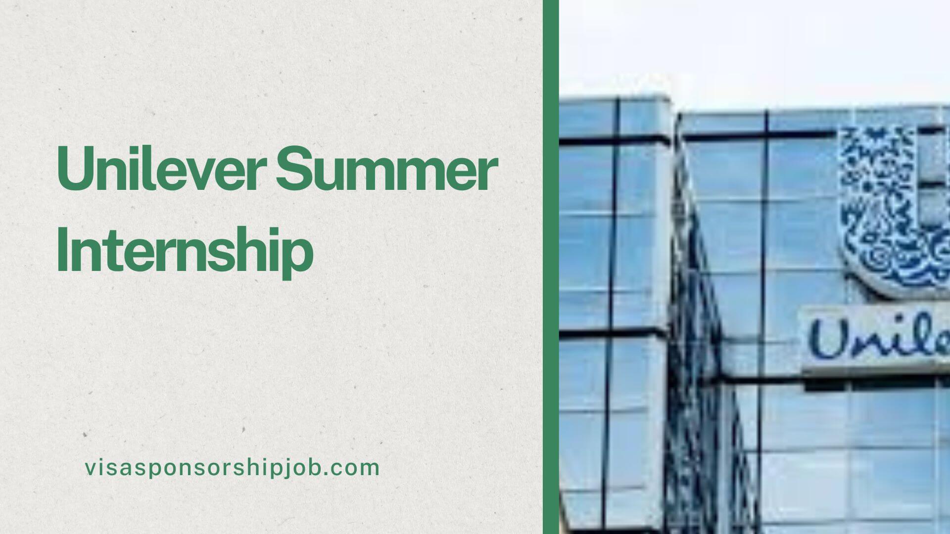 Unilever Summer Internship