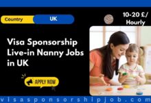 Visa Sponsorship Live-in Nanny Jobs in UK